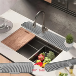 tapis cuisine pliable silicone anti dérapant respectueux environnement moderne noir gris blanc