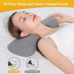 coussin sommeil cervical gris ergonomique mousse mémoire forme massage cou confort doux relaxation nocturne
