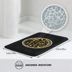 tapis sol personnalisé antidérapant imperméable rip curl motif surf noir jaune décoration maison