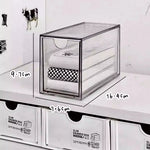boîtes rangement acrylique transparentes empilables stationnerie cosmétiques maquillage moderne minimaliste respectueux environnement