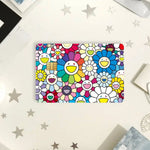 autocollants imperméables cartes credit debit transport multicolore floral popart adhésifs portefeuilles cartes modernes