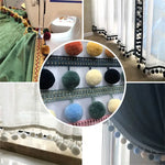 ruban décoratif moderne pompons peluche rayures dorées bleu marine orange