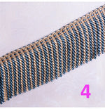 franges torsadées ornementales polyester 12 yards ruban frisé classique or noir bleu rose violet