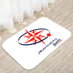 tapis antidérapant moderne étoile jeanreau noir blanc gris rouge bleu violet graphique