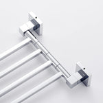 porte serviettes mural chrome acier inoxydable moderne barres rotatives fixations vis