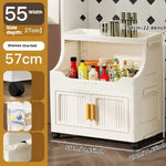 boîtes rangement blanc moderne roulettes porte tiroir compartiments transparents facile