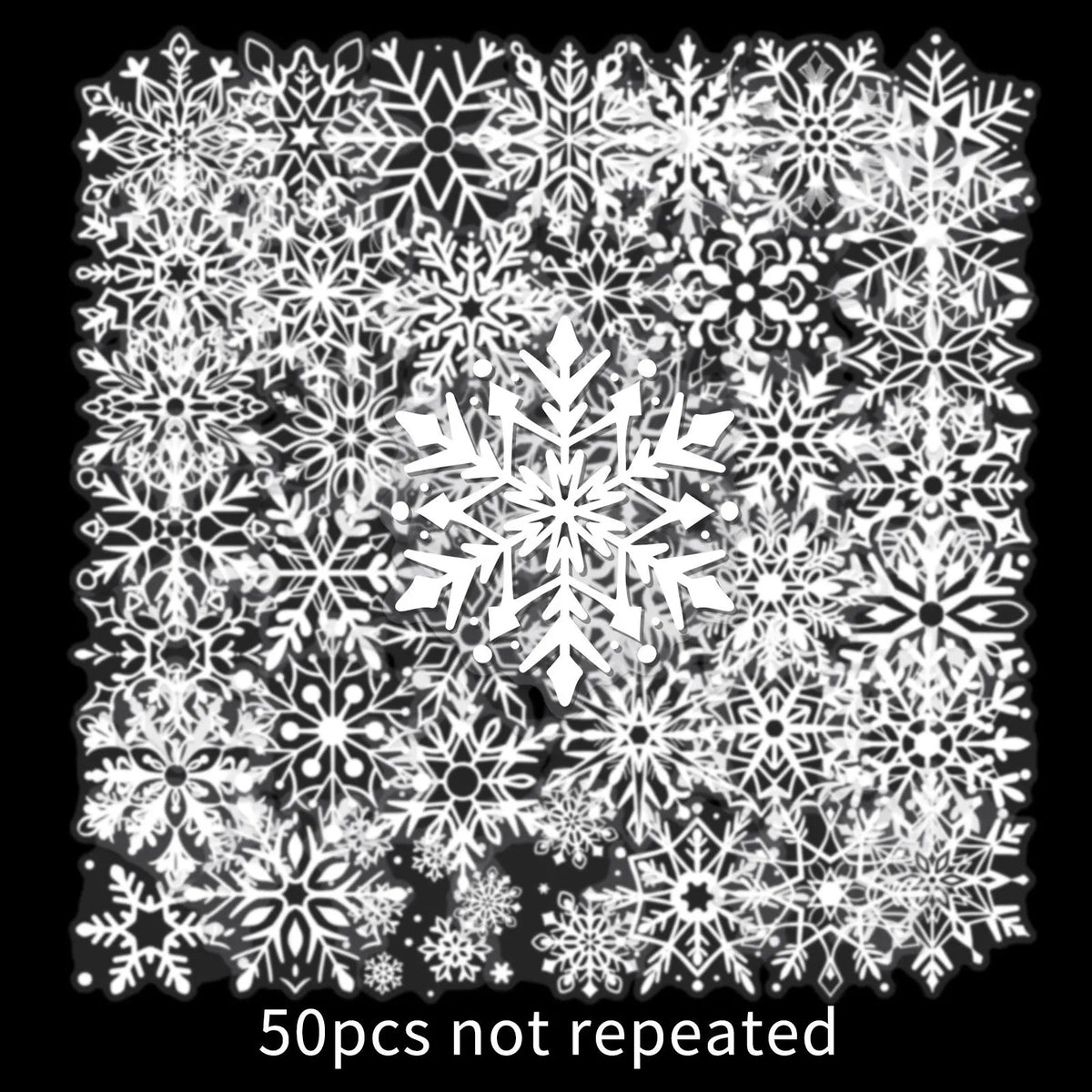 autocollants étoiles neige blancs motifs flocons neige adhésifs artisanats détaillés scrapbooking diy 50 pièces