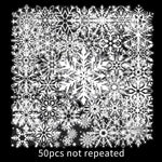 autocollants étoiles neige blancs motifs flocons neige adhésifs artisanats détaillés scrapbooking diy 50 pièces