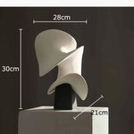 lampe table contemporaine blanc minimaliste base plate moderne fluides