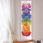 tableau mural multicolore mandala symboles religieux spirituel opaque sans fixation 150cm 40cm