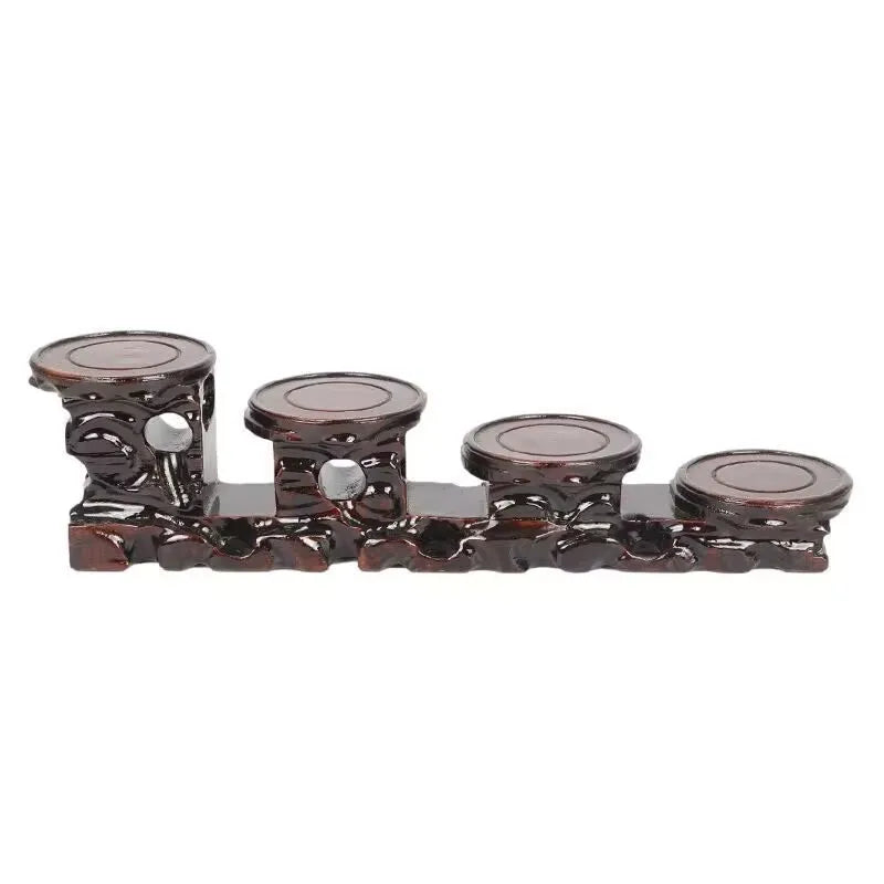 supports bois sculpté plantes décorations maison asiatique zen figurines bouddha