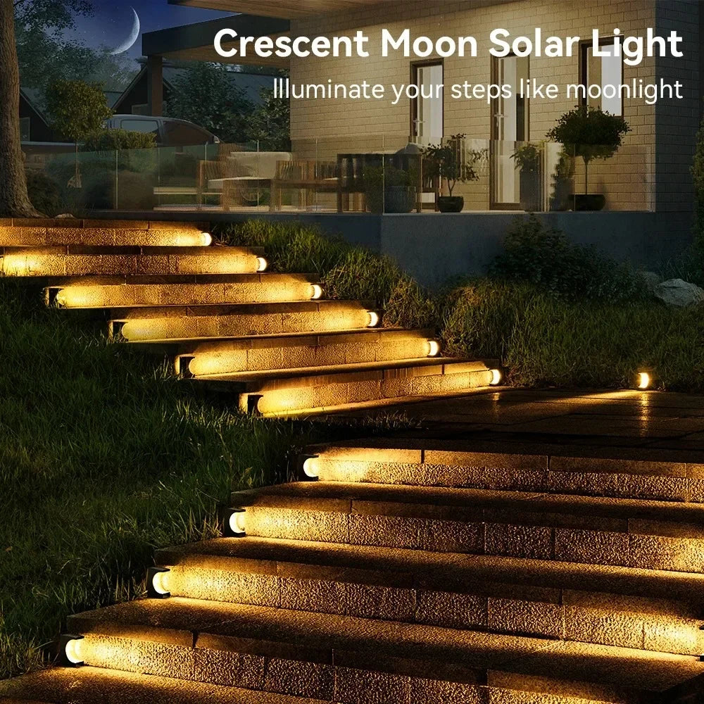 lampe solaire ip65 led moderne autoinstallation adhésif noir argentéextérieur escalier jardin