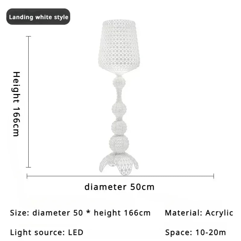 lampe sol moderne vert bleu noir blanc led acrylique intérieur