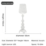 lampe sol moderne vert bleu noir blanc led acrylique intérieur