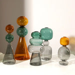 vase verre moderne transparent couleurs géométrique sphères table décoration maison salon