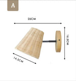 lampe murale moderne tissée rotin beige clair éclairage quotidien fixée mur câble électrique