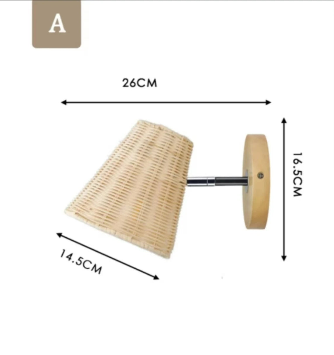 lampe murale moderne tissée rotin beige clair éclairage quotidien fixée mur câble électrique