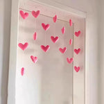 guirlande décorative intérieure douce enfantine étoiles nœuds papillon boules rose blanche