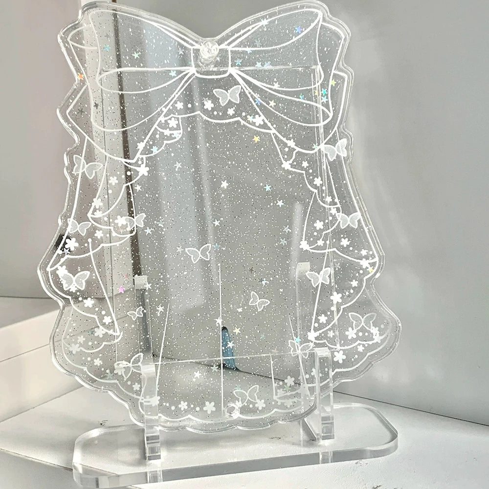 plaque décorative lolita papillons étoiles strass support plastique transparent moderne