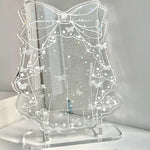 plaque décorative lolita papillons étoiles strass support plastique transparent moderne