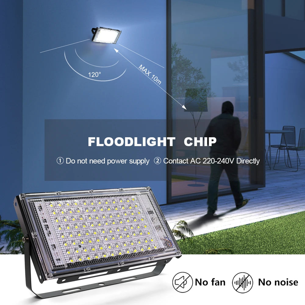 projecteur led 100w 150w 50w ip65 étanche noir moderne câbles couleur fixation mur extérieur
