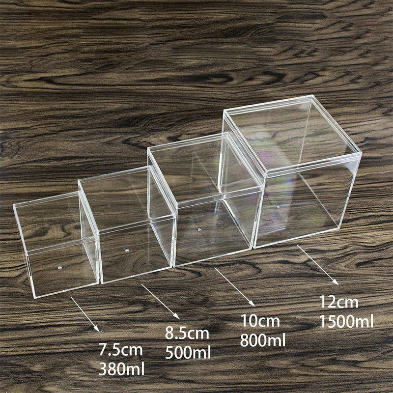 boîtes plastique transparent modernes bijoux rangement sans motif très transparent