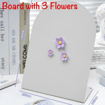 tableau magnétique floral violet rose noir blanc moderne minimaliste adhésif autocollants stylos calendrier