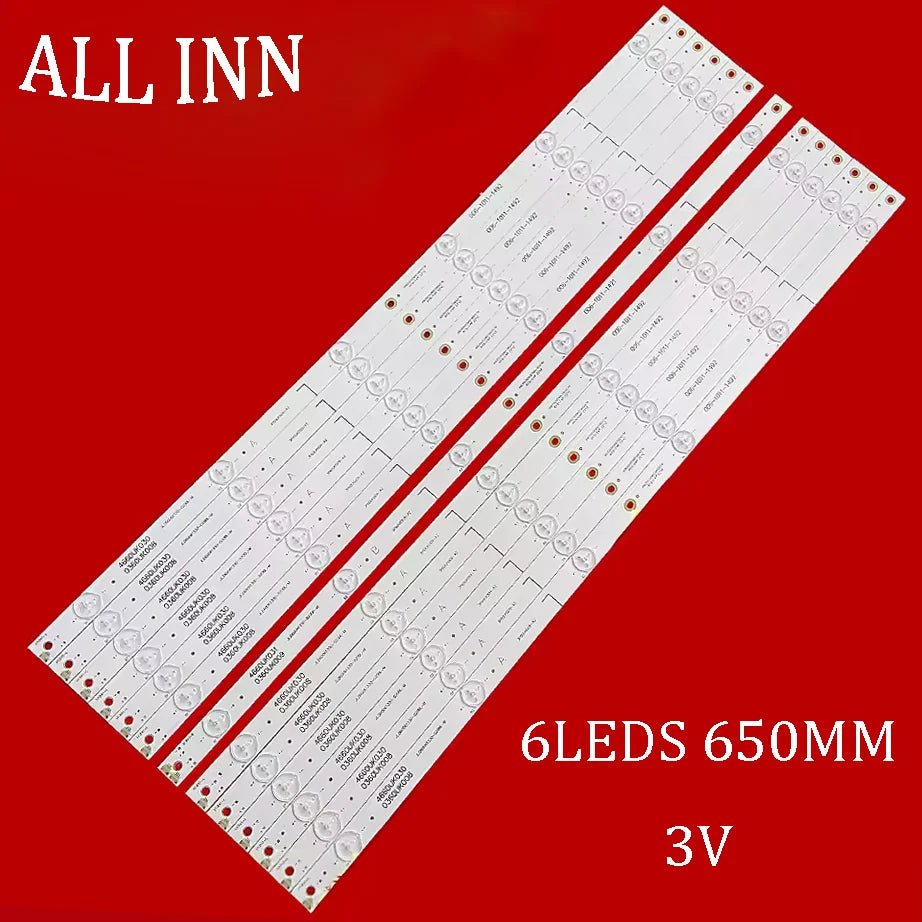 bande led blanc imprimée 650mm leds électronique connecteurs électriques 3v