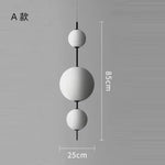 lustre suspension boules verre blanc moderne opalescent encastré minimaliste chambre salle manger