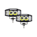 feux travail led 26w noir jaune moderne robuste lentilles ip67 vis included