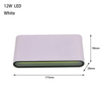 appliques murales led modernes extérieures aluminium blanc noir gris