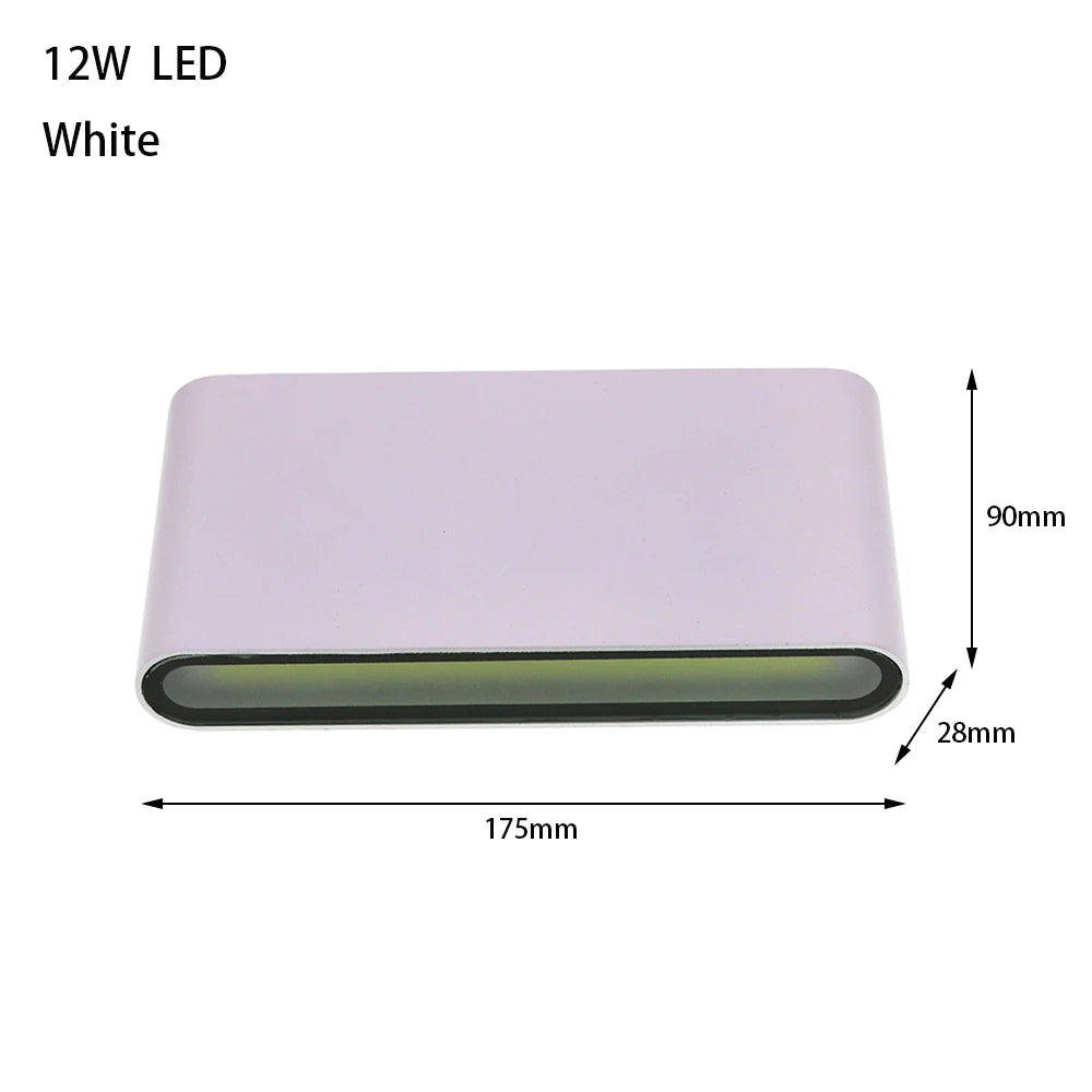 appliques murales led modernes extérieures aluminium blanc noir gris