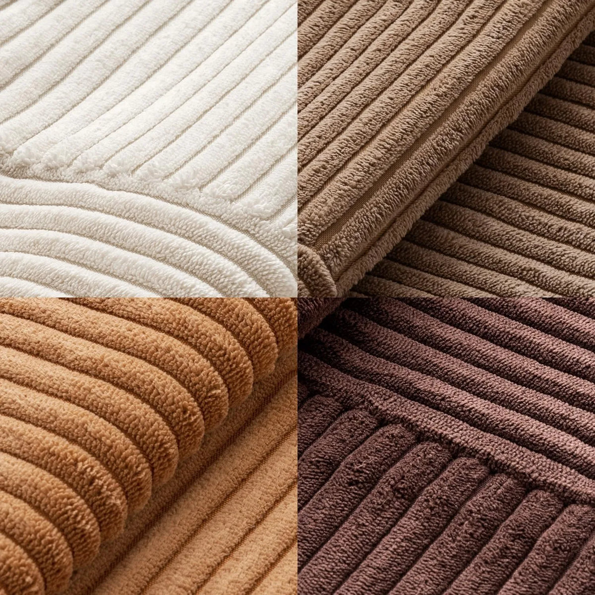 coussins décoratifs rayés beige marron moderne 45x45cm polyester coton
