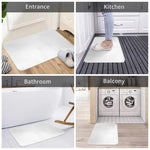 tapis blanc noir moderne as piques antidérapant polyester PVC intérieur extérieur salon chambre