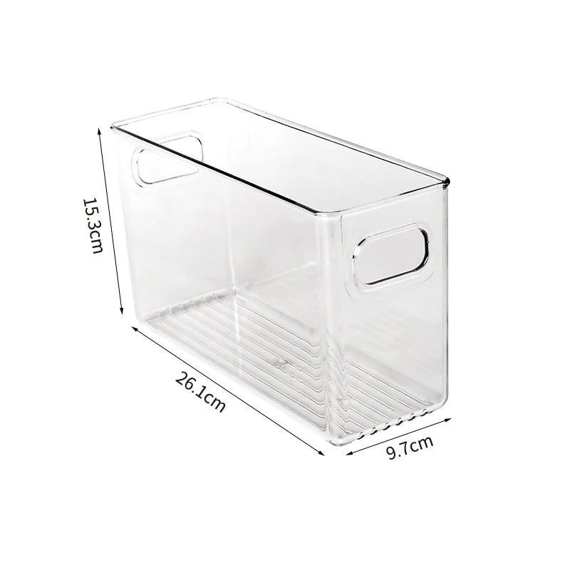 boîtes rangement transparentes moderne poignées crèmes gels lotions fridge organizer