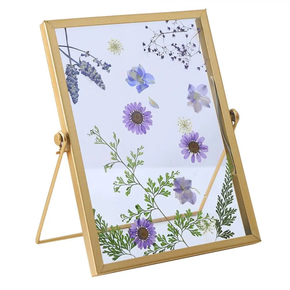 Cadre photo moderne noir or feuilles bananier fleurs séchées simple sweet 10 pouces
