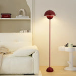 lampe sol moderne rouge blanche jaune métal brillant adhésif led sans ombre