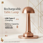 lampe table rechargeable cuivre moderne minimaliste base plate flux lumineux 249 2000 certification rohs