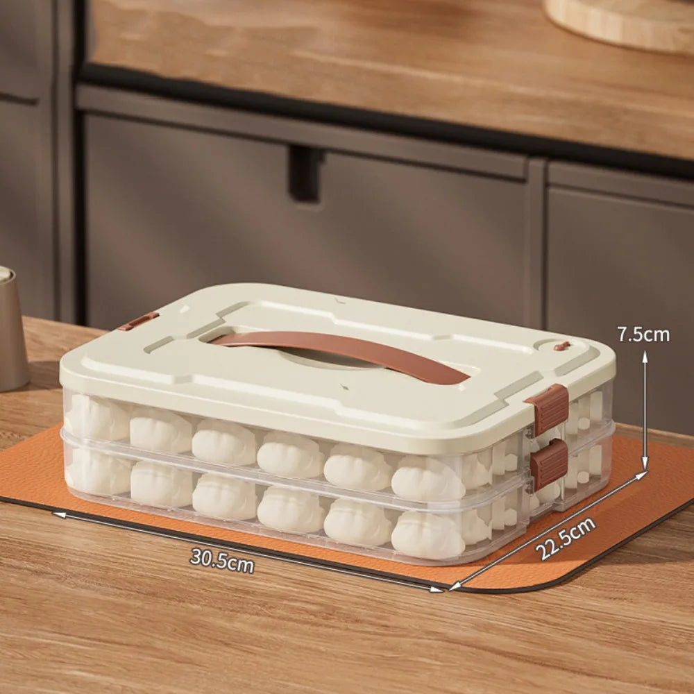 boîte gâteaux moderne transparente poignée amovible couches grande capacité blanc beige