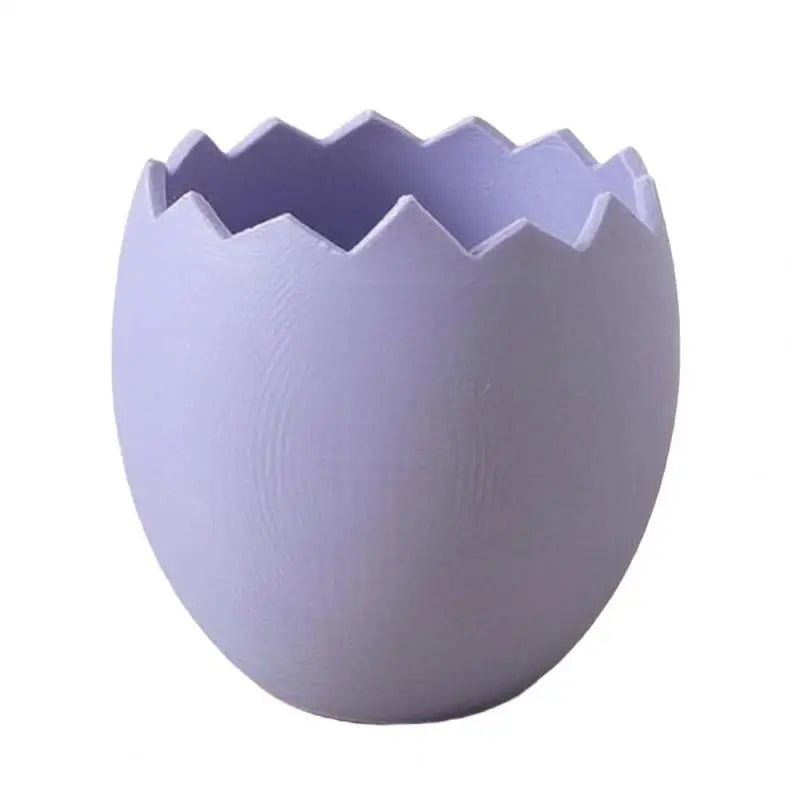 cache pot moderne jaune rose violet oeufs cassés plastique décoration intérieure ornement