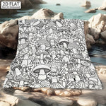 couverture moderne champignons blanc noir polaire polyvalente portable hospitalière voyage