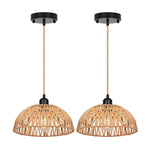 abat jour tressé naturel rustique moderne opacité suspension 30cm 300mm