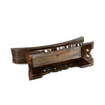 support épée bois naturel sculpté traditionnel marron foncé décoration maison