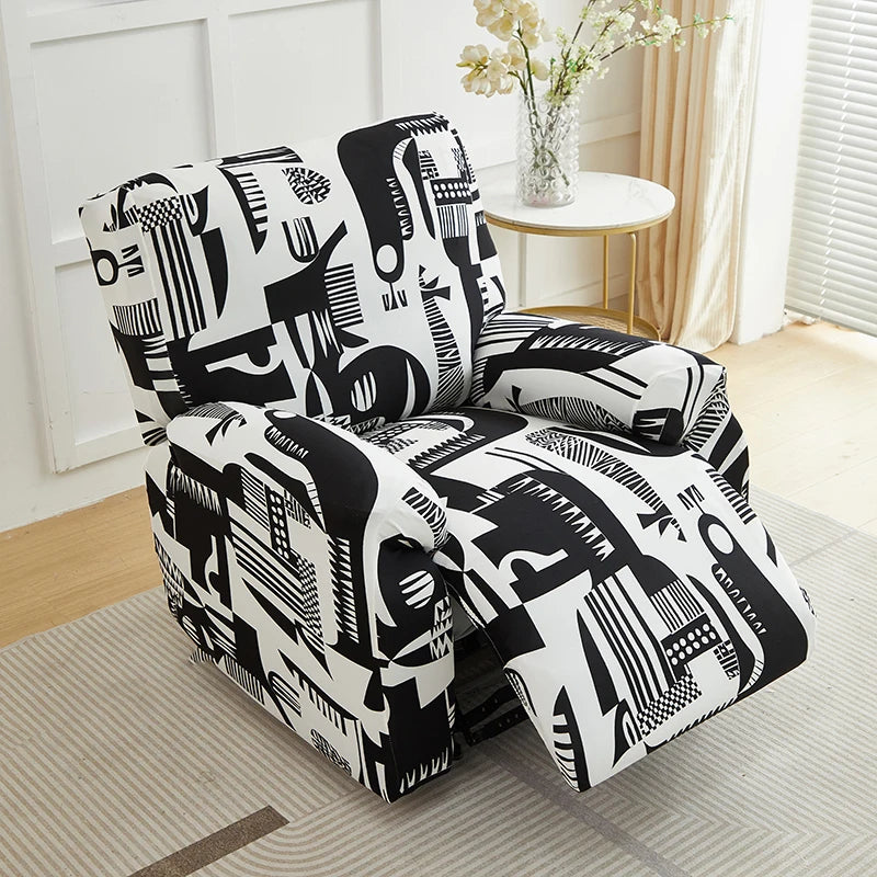 couvre siège rétractable bleu marine moderne fauteuil inclinable deux places polyestère Jacquard