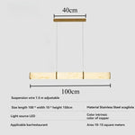 lampe suspendue moderne marbre blanc doré salon restaurant cuisine chambre