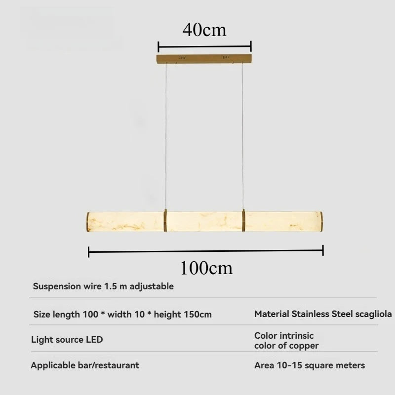 lampe suspendue moderne marbre blanc doré salon restaurant cuisine chambre