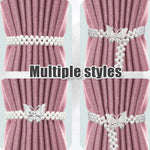 boucle rideau gris rose bleu doré papillon strassé blanches élégante décorative clip fixe