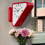 horloge murale minimaliste moderne salon aiguille silencieuse métal couleurs variées deco vintage rétro