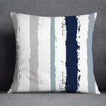 taies d'oreiller géométriques polyester bleu gris moderne maison 45x45cm non toxique respectueux environnement