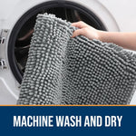 tapis antidérapant absorbant boueux porte moderne gris boules rapide sécher